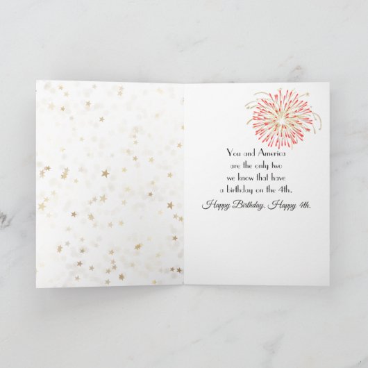 Verjaardag 4 juli Golden Retriever Kaart (Binnen)