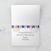 Verjaardag 4 juli hotdog met bier kaart (Binnen)