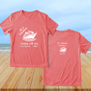 Verjaardag 50 & Fabulous Cruise Personaliseer T-Sh Tri-Blend Shirt