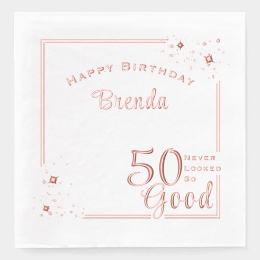 Verjaardag 50 Nooit Zag Er Zo Goed Uit Feest Folie Servetten (Voorkant)