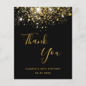Verjaardag 50 zwarte goudbegroting bedankt voor je (Voorkant)