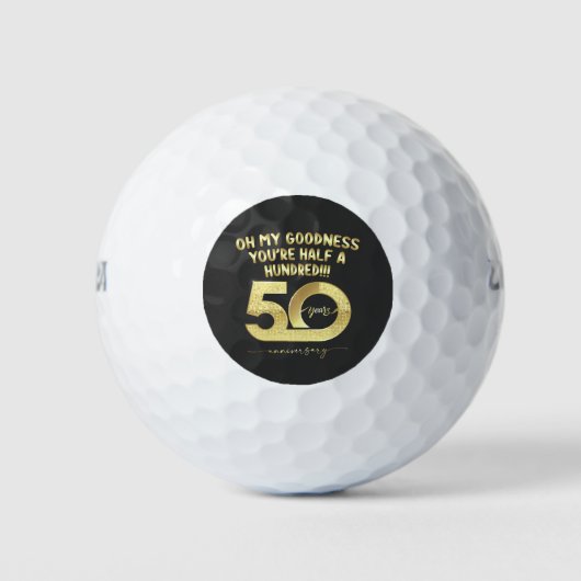 Verjaardag 50ste Oh mijn God Youre Half Honderd Golfballen (Voorkant)