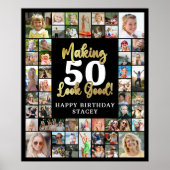 Verjaardag 51 Fotocollage waardoor AGE er goed uit Poster (Voorkant)