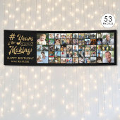 Verjaardag 53 Foto Collage Jaren in de maak Spandoek
