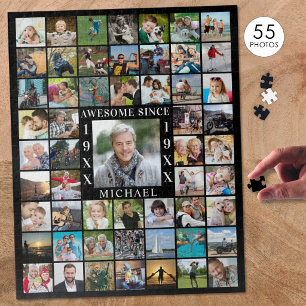Verjaardag 55 Foto Collage FANTASTISCH SINDS Legpuzzel