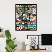 Verjaardag 55 Foto Collage FANTASTISCH SINDS Poster (Thuiskantoor)