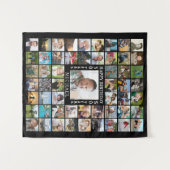 Verjaardag 55 Fotocollage Achtergrond Wandkleed (Voorkant (horizontaal))