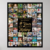 Verjaardag 55 Fotocollage Jaren in de maak Poster (Voorkant)