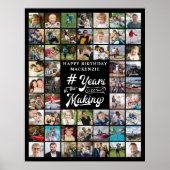 Verjaardag 55 Fotocollage Jaren in de maak Poster (Voorkant)