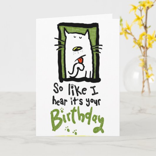 Verjaardag 5 kaart (Gele Bloem)