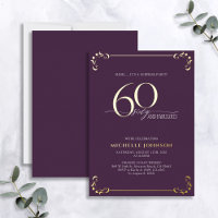 Verjaardag 60 & Fabulous Paars & Goud Folie