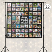 Verjaardag 60 Foto Collage Persoonlijk Wandkleed