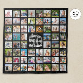 Verjaardag 60 Foto Collage Persoonlijk Wandkleed