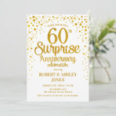 Verjaardag 60-jarig Huwelijk - Goud & Wit Kaart (Staand voorkant)