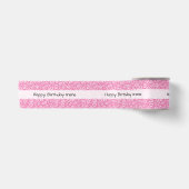 Verjaardag 60 Nummer Patroon Roze/Wit Satijnen Lint (Voorkant)