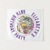 Verjaardag 60e verjaardag wandtapijt wandkleed (Voorkant (horizontaal))