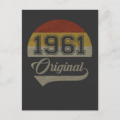 Verjaardag 60ste verjaardag origineel 1961 man vro briefkaart (Voorkant)
