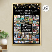 Verjaardag 62 Foto Collage # Jaar in de Maak Poster