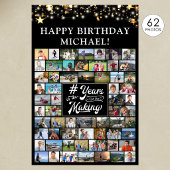 Verjaardag 62 Foto Collage # Jaar in de Maak Poster