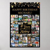 Verjaardag 62 Fotocollage # Jaren in de Making Poster (Voorkant)
