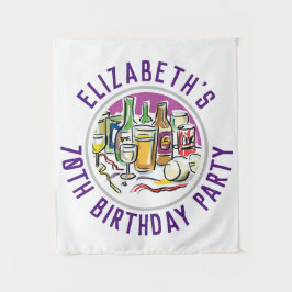 Verjaardag 70e verjaardag wandtapijt wandkleed