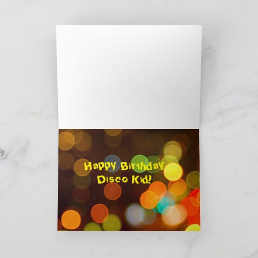 Verjaardag 70's Disco Kaart (Binnen)