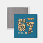 Verjaardag 7 jaar 6 7 Oud Magneet (Voorkant / Achterkant)