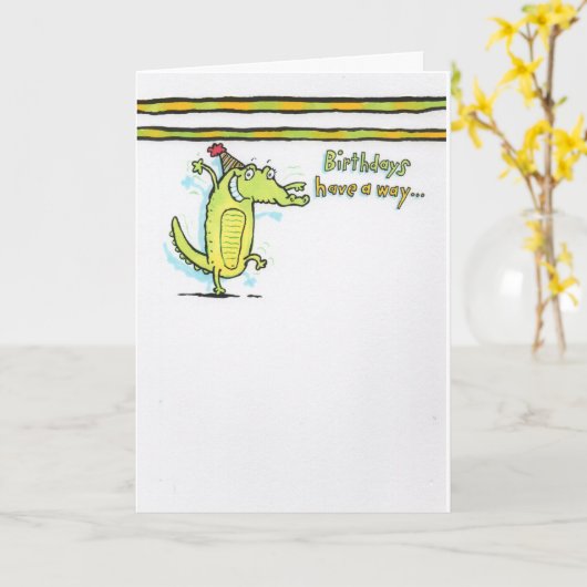 Verjaardag 7 kaart (Gele Bloem)