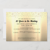 Verjaardag 80 jaar in de maak 2 foto's Goud Kaart (Achterkant)