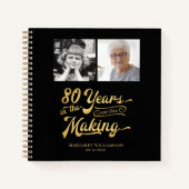 Verjaardag 80 JAAR IN DE MAAK 2 Foto's Guestbook Notitieboek (Voorkant)
