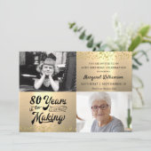 Verjaardag 80 jaar in de Making Metallic Gold Phot Kaart (Staand voorkant)
