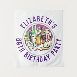 Verjaardag 80e verjaardagstapijt wandkleed