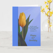 Verjaardag, 85e, gouden tulpenbloem kaart (Gele Bloem)