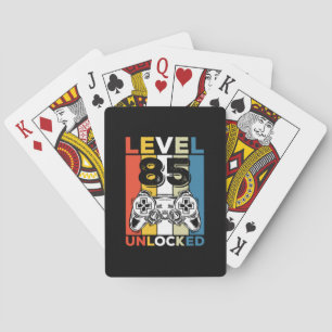 Verjaardag 85e level ontgrendeld 85 Gamen Retro Pokerkaarten