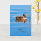 Verjaardag, 86e, Mallard Duck Kaart (Gele Bloem)