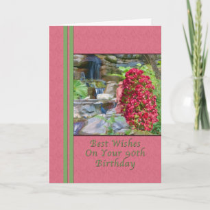 Verjaardag, 90e, Bougainvillea, Vogels, Waterval Kaart