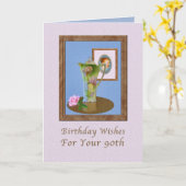 Verjaardag, 90e, Stilleven met kruik en Roos Kaart (Gele Bloem)