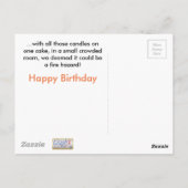 Verjaardag 911 Cartoon Briefkaart (Achterkant)