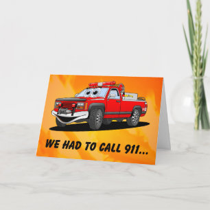 Verjaardag 911 Cartoon Kaart