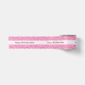 Verjaardag 95 Nummer Patroon Roze/Wit Satijnen Lint (Voorkant)