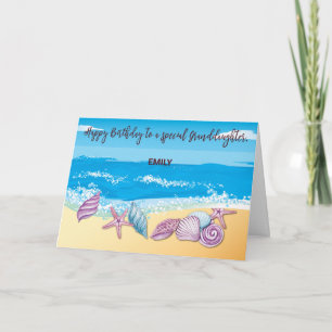 Verjaardag aan oudere kleindochter gepersonaliseer kaart