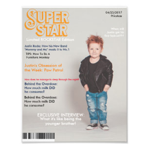 Verjaardag Aandenken Foto - Tijdschriftcover Afdruk