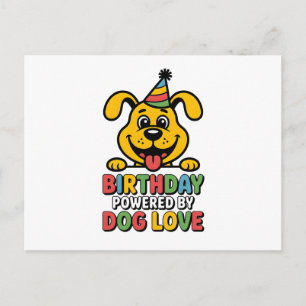 Verjaardag Aangedreven door Hond Love Design Briefkaart