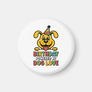 Verjaardag Aangedreven door Hond Love Design Magneet