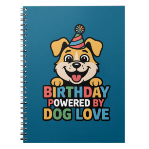 Verjaardag Aangedreven door Hond Love Design Notitieboek