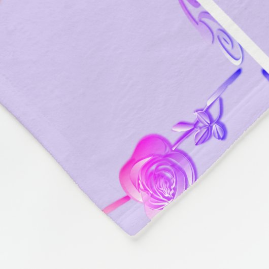 Verjaardag/Aangepast Roos Fleece Deken (Hoek)