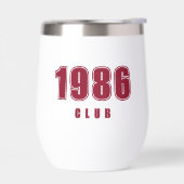 Verjaardag, aangepaste bourgondische trendy typogr (Links)