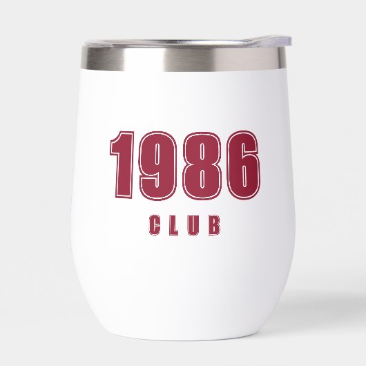 Verjaardag, aangepaste bourgondische trendy typogr (Links)