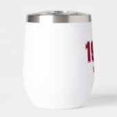 Verjaardag, aangepaste bourgondische trendy typogr (Voorkant)