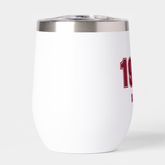 Verjaardag, aangepaste bourgondische trendy typogr (Voorkant)